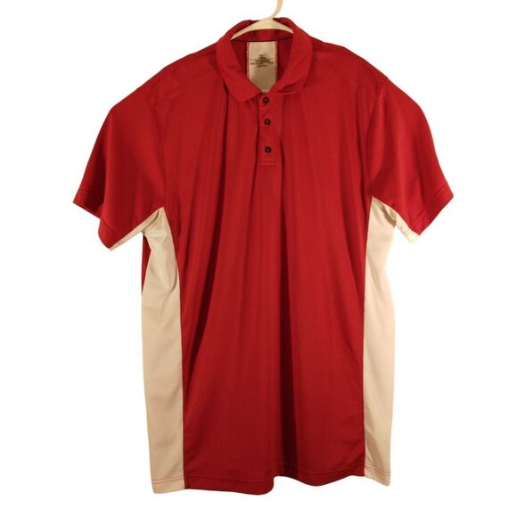 Mizuno Perforance polo shirt mens 2XL XXL red white cycling volleyball running - Picture 1 of 9